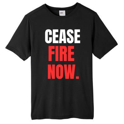 Ceasefire Now Tall Fusion ChromaSoft Performance T-Shirt