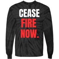 Ceasefire Now Tie-Dye Long Sleeve Shirt