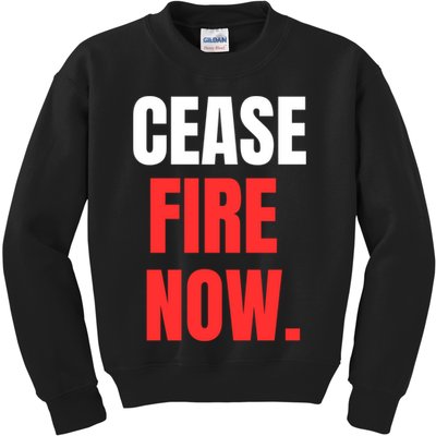 Ceasefire Now Kids Sweatshirt