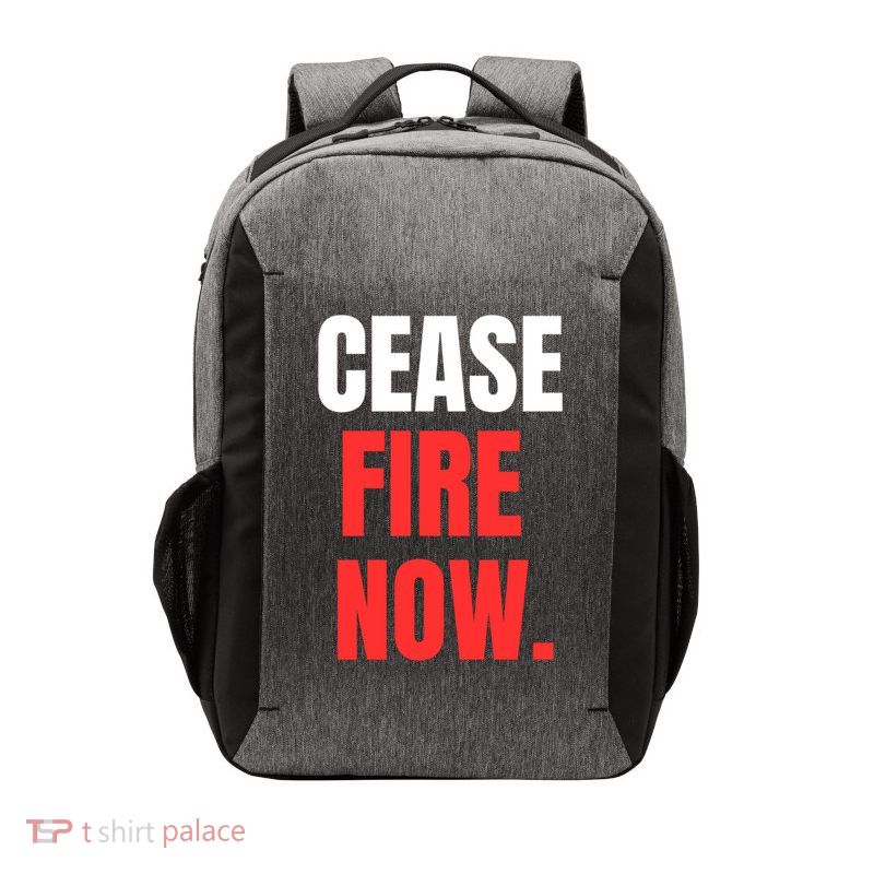 Ceasefire Now Vector Backpack