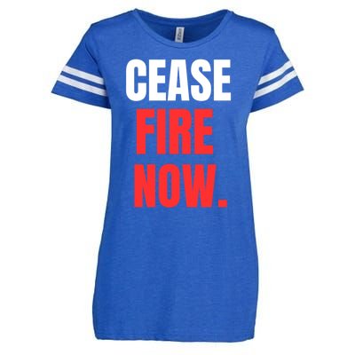 Ceasefire Now Enza Ladies Jersey Football T-Shirt