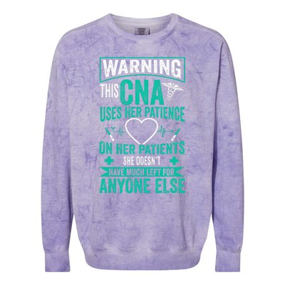 CNA Nurse Certified Nursing Assistance Colorblast Crewneck Sweatshirt