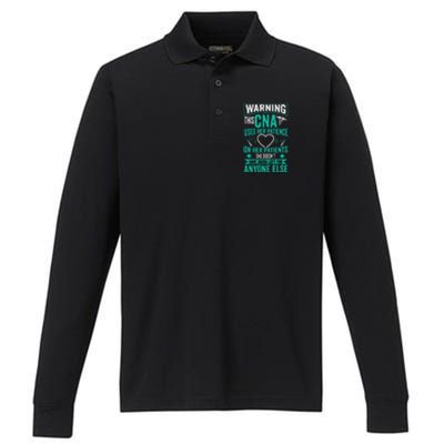 CNA Nurse Certified Nursing Assistance Performance Long Sleeve Polo