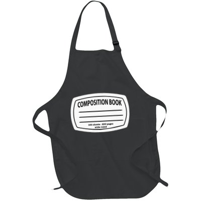 Composition Notebook Costume Matching Group Halloween Full-Length Apron With Pockets