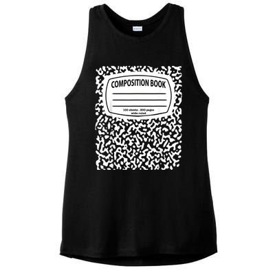 Composition Notebook Costume Matching Group Halloween Ladies PosiCharge Tri-Blend Wicking Tank