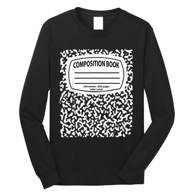 Composition Notebook Costume Matching Group Halloween Long Sleeve Shirt