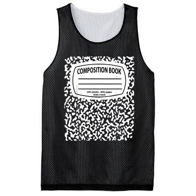 Composition Notebook Costume Matching Group Halloween Mesh Reversible Basketball Jersey Tank