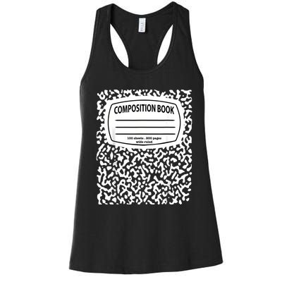 Composition Notebook Costume Matching Group Halloween Women's Racerback Tank