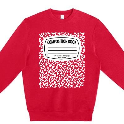 Composition Notebook Costume Matching Group Halloween Premium Crewneck Sweatshirt