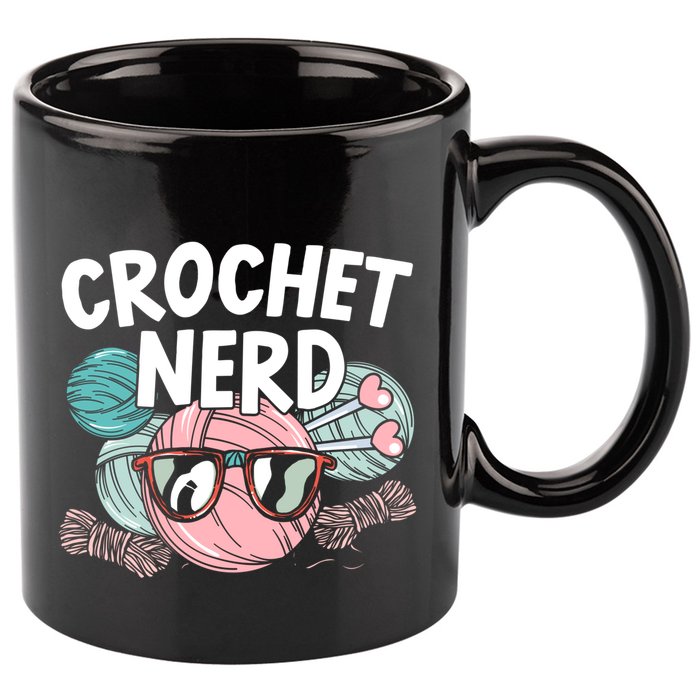 Crochet Nerd Crochet Lover Crocheting Gift 11oz C Handle Ceramic Mug