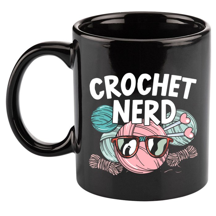 Crochet Nerd Crochet Lover Crocheting Gift 11oz C Handle Ceramic Mug