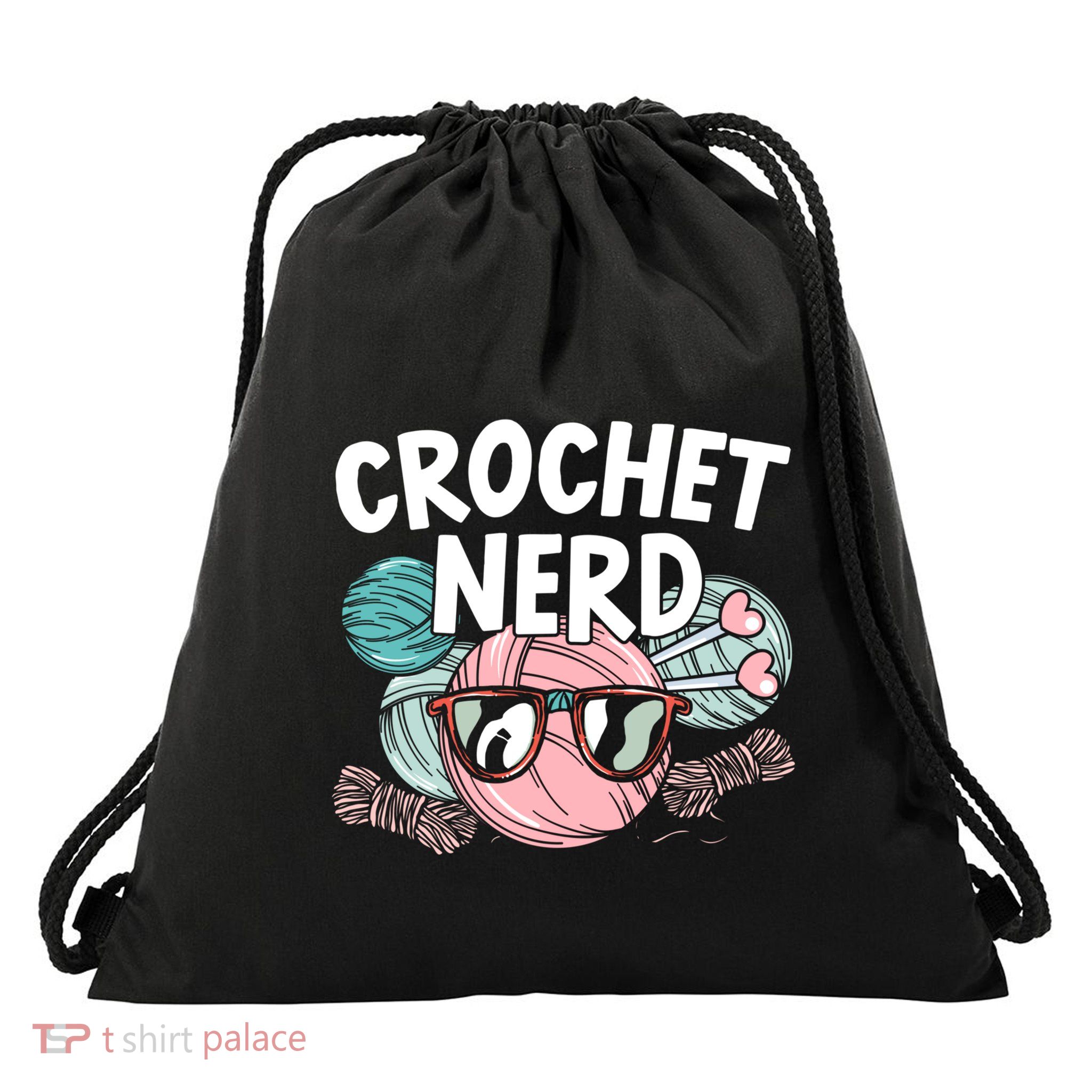 Crochet Nerd Crochet Lover Crocheting Gift Drawstring Bag
