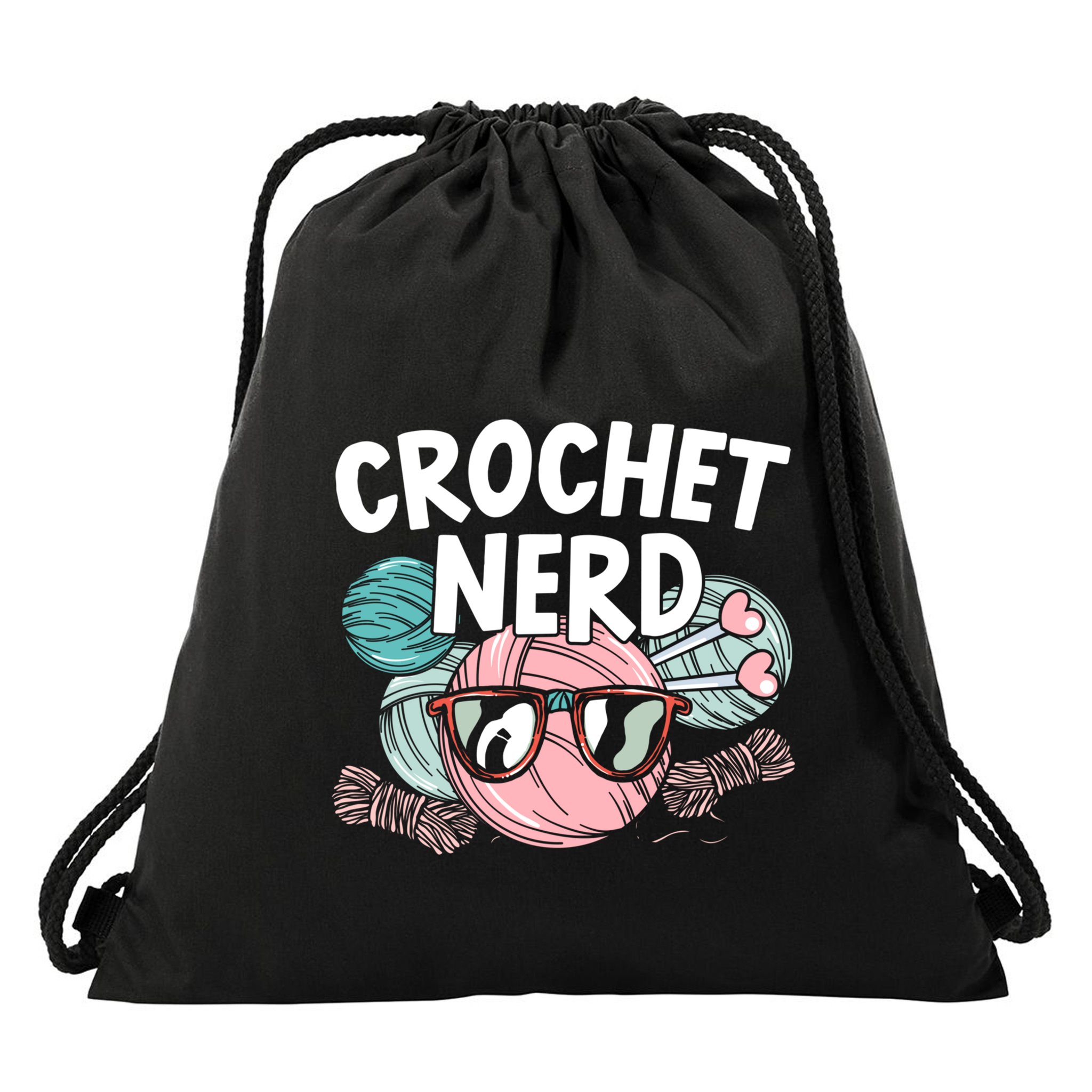 Crochet Nerd Crochet Lover Crocheting Gift Drawstring Bag