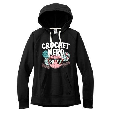 Crochet Nerd Crochet Lover Crocheting Gift Women's Fleece Hoodie