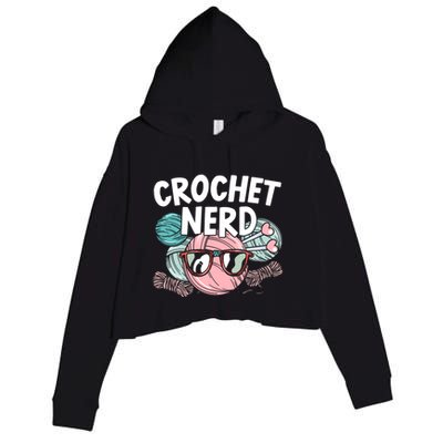 Crochet Nerd Crochet Lover Crocheting Gift Crop Fleece Hoodie