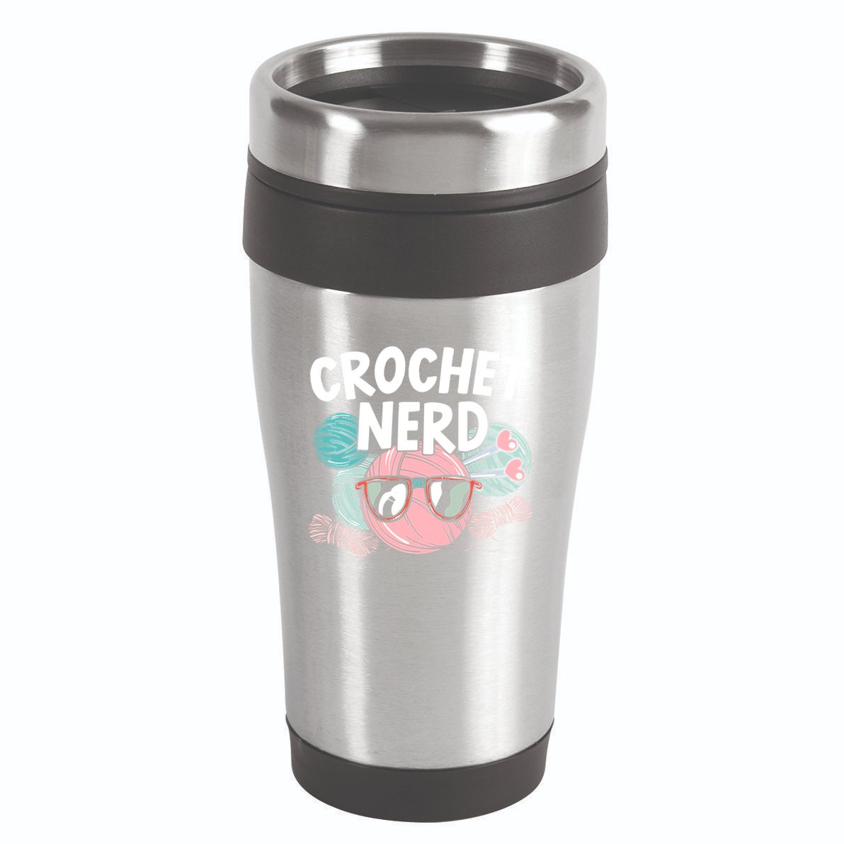 Crochet Nerd Crochet Lover Crocheting Gift 16oz Travel Tumbler