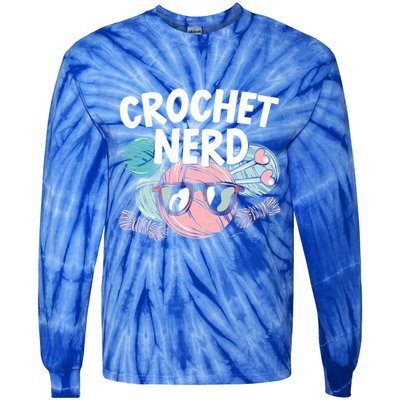 Crochet Nerd Crochet Lover Crocheting Gift Tie-Dye Long Sleeve Shirt