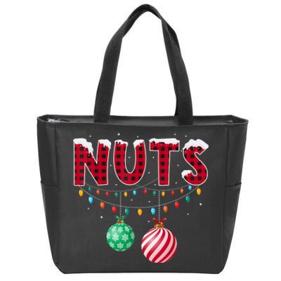 Chest Nuts Christmas Shirt Funny Matching Couple Chestnuts Zip Tote Bag