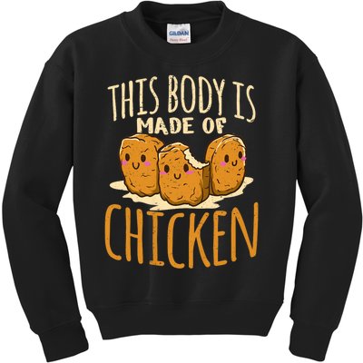 Chicken Nuggets Chicken Chicken Fast Food Funny Saying Kids Sweatshirt