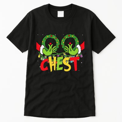 Chest Nuts Christmas Funny Matching Couple Tall T-Shirt