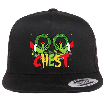 Chest Nuts Christmas Funny Matching Couple Flatbill Hat
