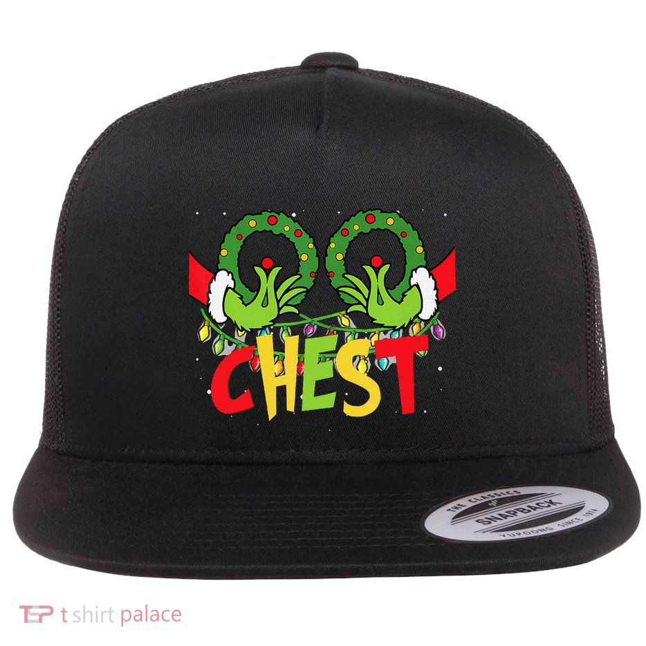 Chest Nuts Christmas Funny Matching Couple Flatbill Hat