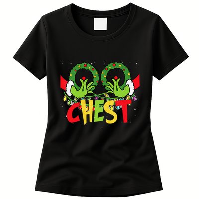 Chest Nuts Christmas Funny Matching Couple Womens T-Shirt
