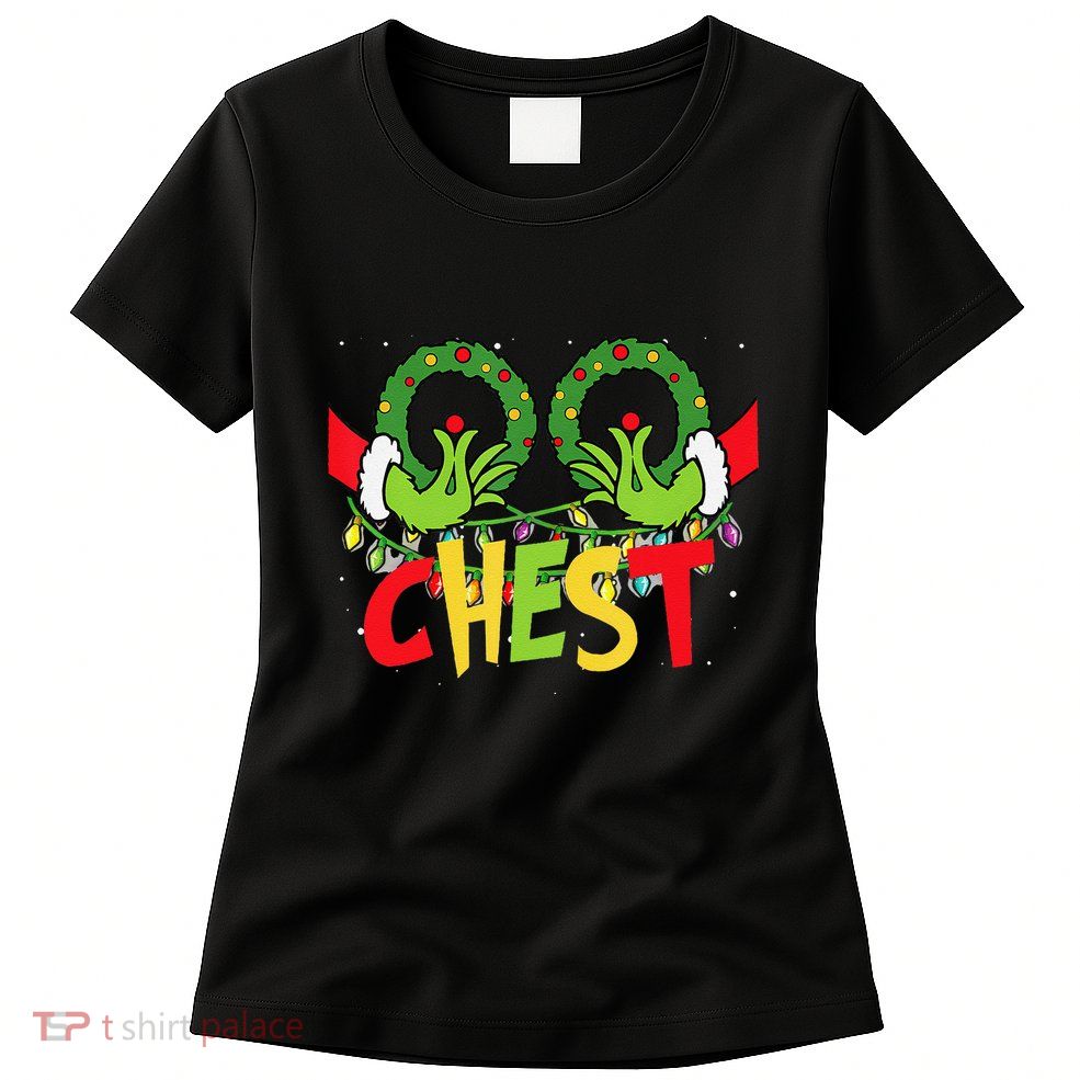Chest Nuts Christmas Funny Matching Couple Womens T-Shirt