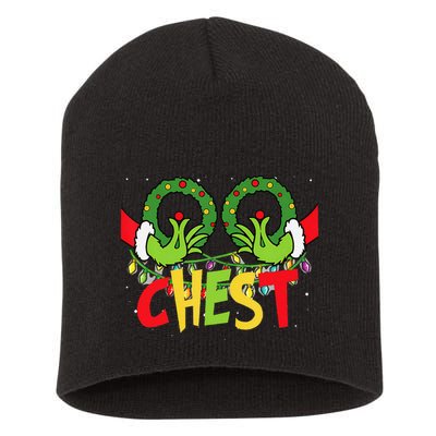 Chest Nuts Christmas Funny Matching Couple Short Acrylic Beanie