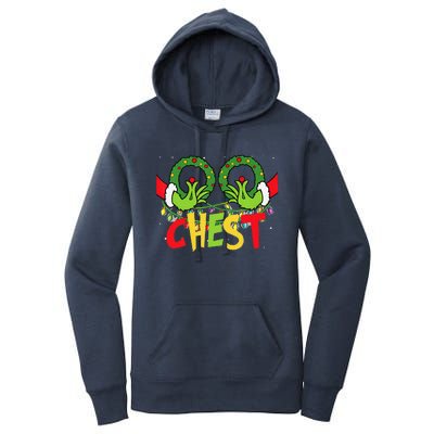 Chest Nuts Christmas Funny Matching Couple Women's Pullover Hoodie