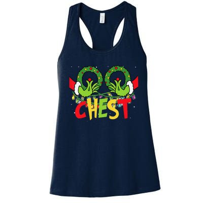 Chest Nuts Christmas Funny Matching Couple Women's Racerback Tank