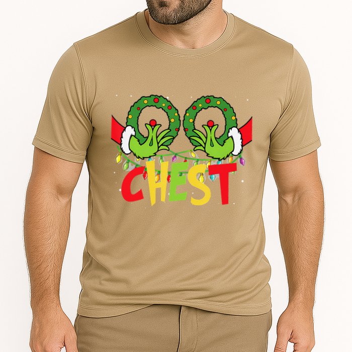 Chest Nuts Christmas Funny Matching Couple Performance Shirt