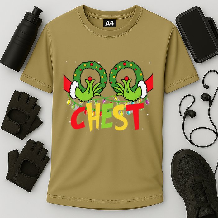 Chest Nuts Christmas Funny Matching Couple Performance Shirt