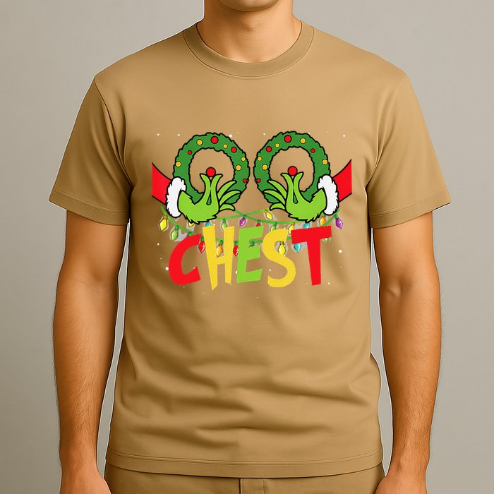 Chest Nuts Christmas Funny Matching Couple T-Shirt