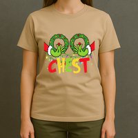 Chest Nuts Christmas Funny Matching Couple T-Shirt