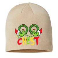 Chest Nuts Christmas Funny Matching Couple Sustainable Beanie