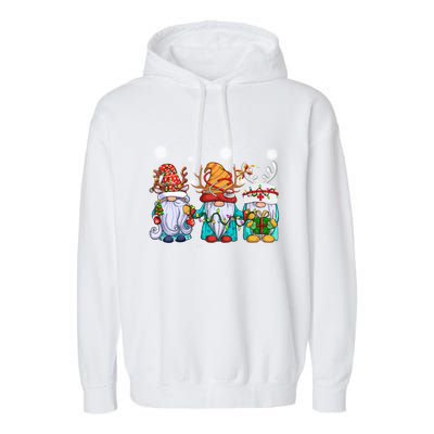 Cute Nurse Christmas Gnomes Cute Nurses Xmas Nursing Gift Garment-Dyed Fleece Hoodie