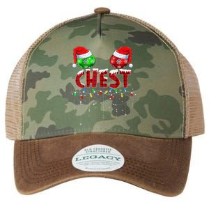 Chest Nuts Christmas Funny Matching Couple Legacy Tie Dye Trucker Hat