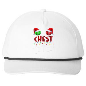 Chest Nuts Christmas Funny Matching Couple Snapback Five-Panel Rope Hat