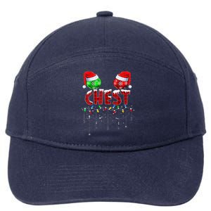 Chest Nuts Christmas Funny Matching Couple 7-Panel Snapback Hat