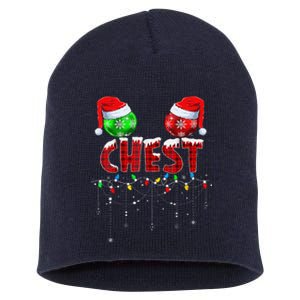 Chest Nuts Christmas Funny Matching Couple Short Acrylic Beanie