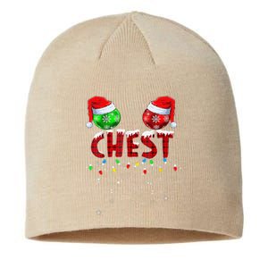 Chest Nuts Christmas Funny Matching Couple Sustainable Beanie