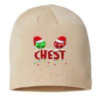 Chest Nuts Christmas Funny Matching Couple Sustainable Beanie