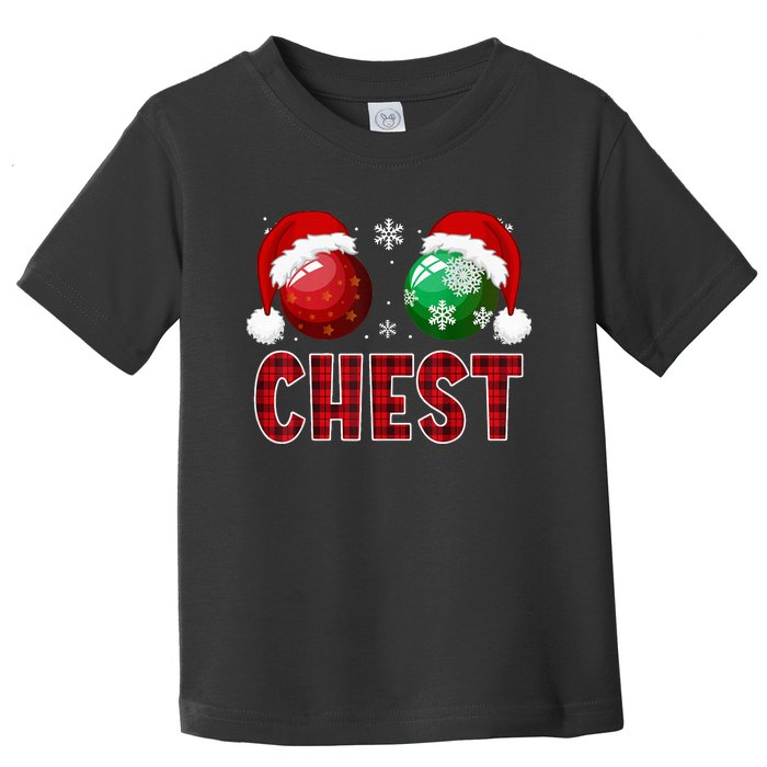 Chest Nuts Christmas Funny Matching Couple Chestnuts Toddler T-Shirt