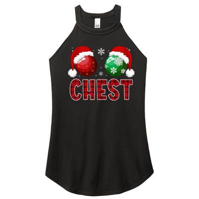 Chest Nuts Christmas Funny Matching Couple Chestnuts Women’s Perfect Tri Rocker Tank