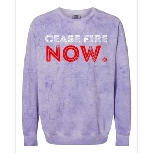 Ceasefire Now Colorblast Crewneck Sweatshirt