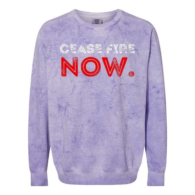 Ceasefire Now Colorblast Crewneck Sweatshirt