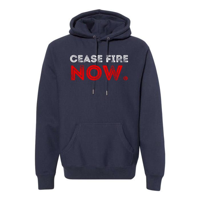 Ceasefire Now Premium Hoodie