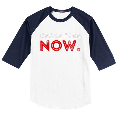 Ceasefire Now Baseball Sleeve Shirt