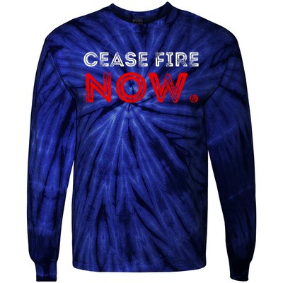 Ceasefire Now Tie-Dye Long Sleeve Shirt